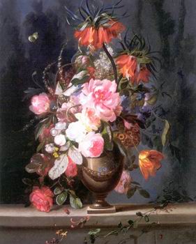 Floral, beautiful classical still life of flowers.131